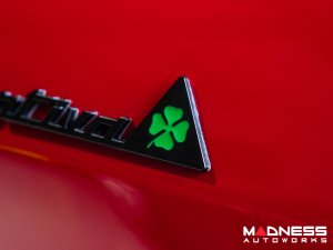 Alfa Romeo Emblems & Badges Kit - Black - "Alfa Romeo" + "Sportiva" Emblems + 2 AR Badges